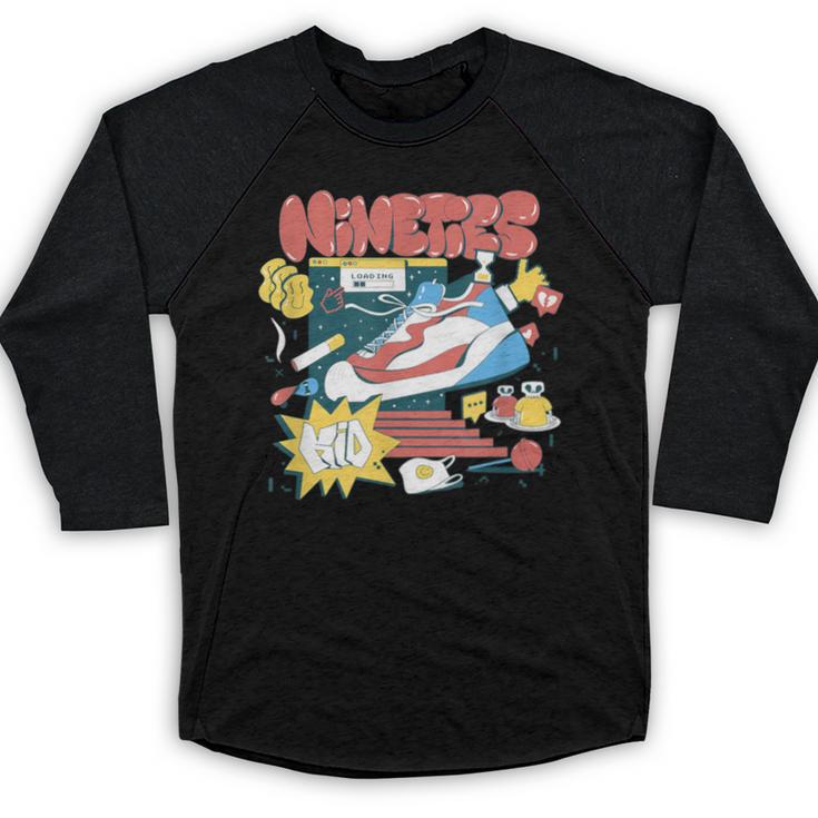 Nostalgia Gen X 90s Nineties Things Baseball Raglan Shirt