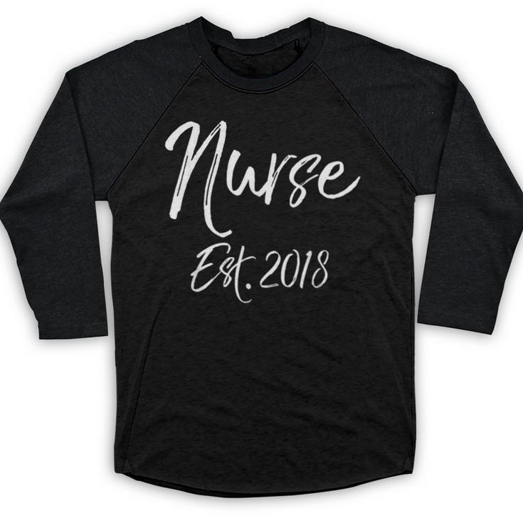 Nurse Established 2018 Shirt Cute New Nurse Graduation Tee Baseball Raglan Shirt