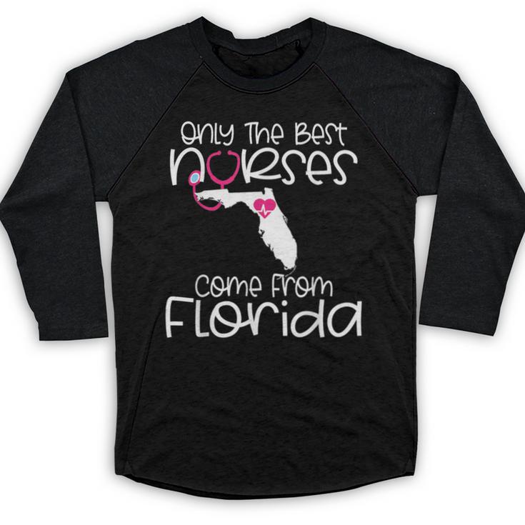 Nurse Florida RN CNA LPN Nursing Student Graduation Baseball Raglan Shirt