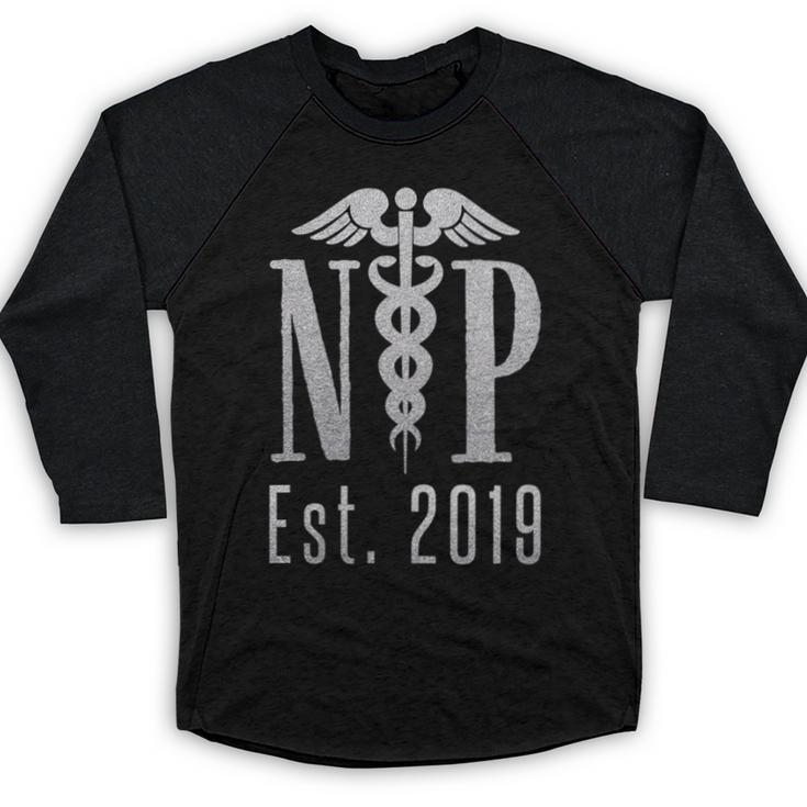 Nurse Practitioner Graduation Caduceus NP Degree 2019 Baseball Raglan Shirt