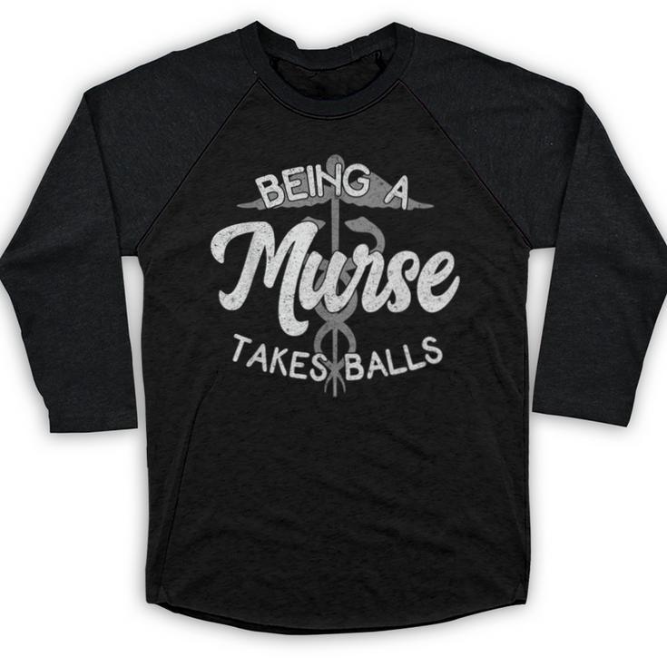 Nursing Male Nurse Murse RN Graduation Week Idea Baseball Raglan Shirt
