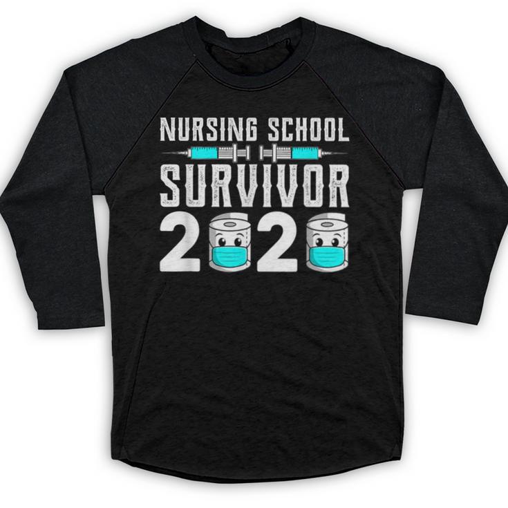 Nursing School Survivor Graduation Nurse RN 2020 Friend Baseball Raglan Shirt