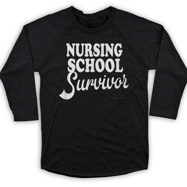 Nursing School Survivor Nurse Graduation Medical T-Shirt Baseball Raglan Shirt