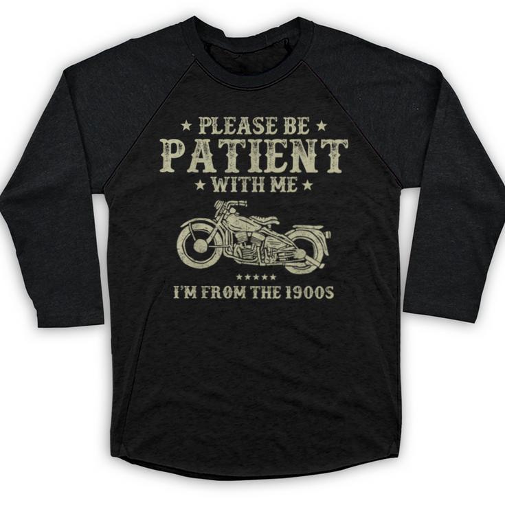 Old Biker I'm From The 1900s Motorcycle Classic Men Baseball Raglan Shirt