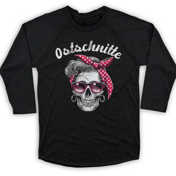 Ostschnitte East Germany DDR Ossi Nostalgia Vintage Retro Baseball Raglan Shirt