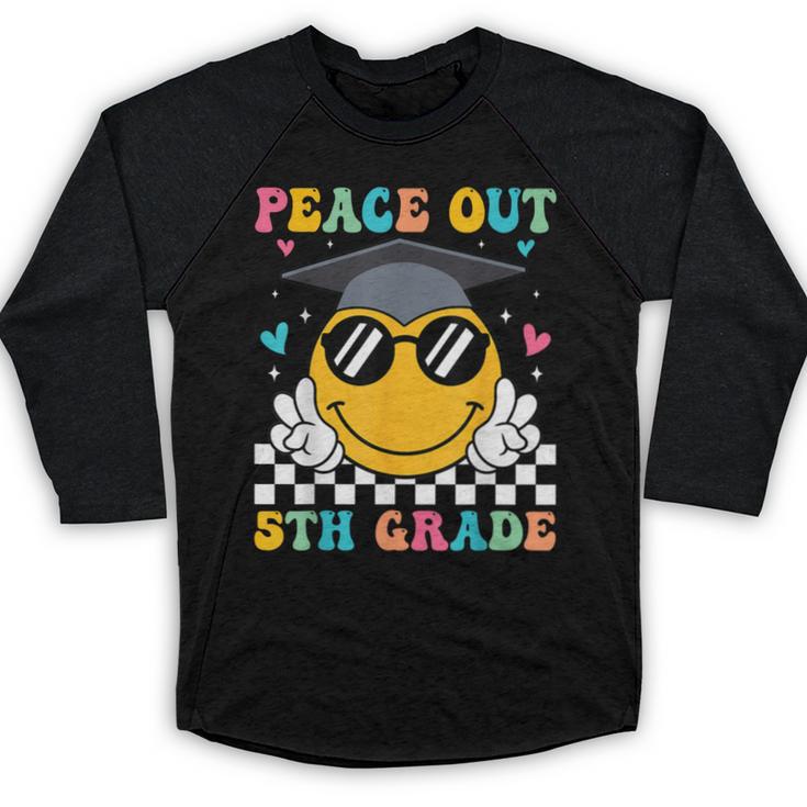 Peace Out 5th Grade Graduation Last Day Of School Baseball Raglan Shirt
