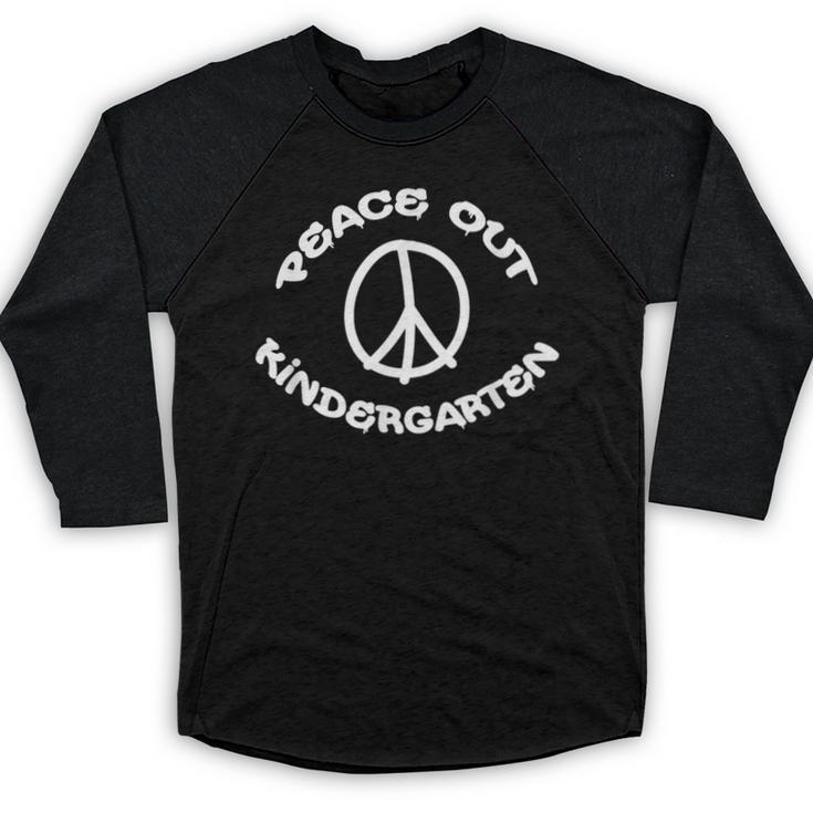 Peace Out Kindergarten T Shirt For School Graduation Baseball Raglan Shirt