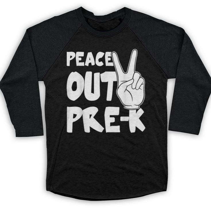 Peace Out Pre-K Great Class Of 2019 Graduation T-Shirt Baseball Raglan Shirt