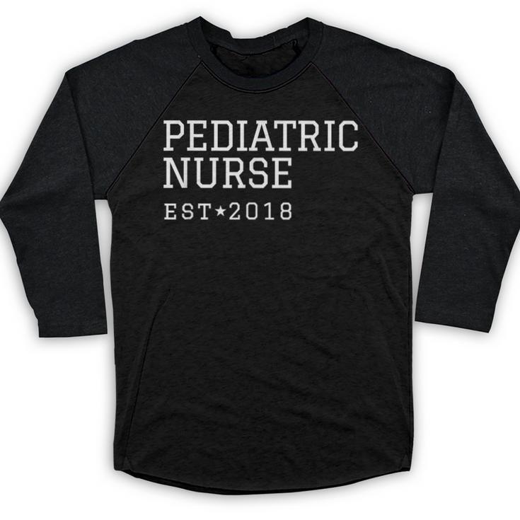 Pediatric Nurse 2018 Graduation RN Nurse Idea Baseball Raglan Shirt