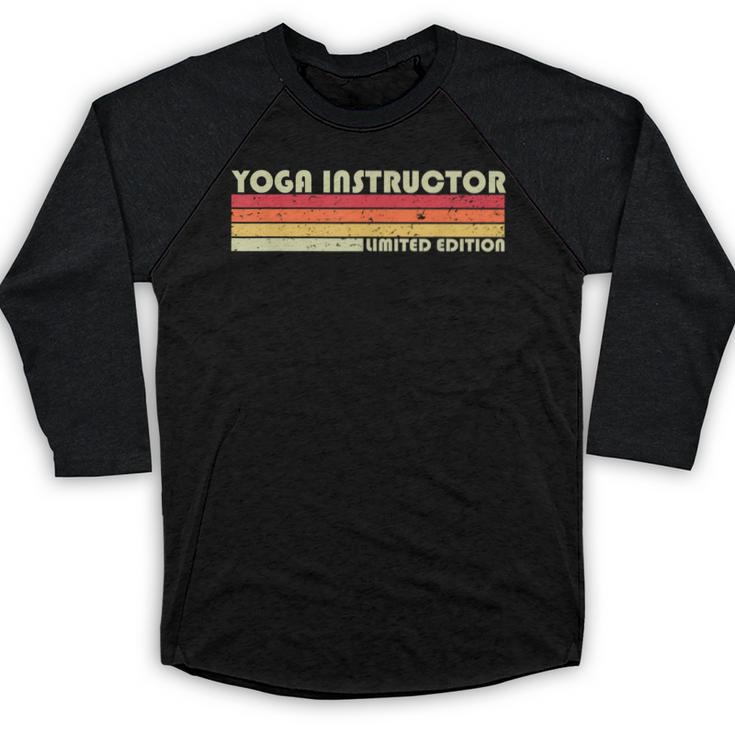 Personal Christmas Retro Vintage Graduation Yoga Instructor Job Title Profession Birthday Worker Baseball Raglan Shirt