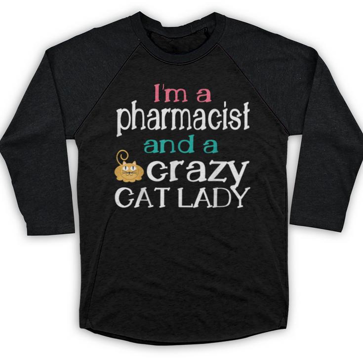 Pharmacist Cat Lady PharmD Women Graduation Baseball Raglan Shirt