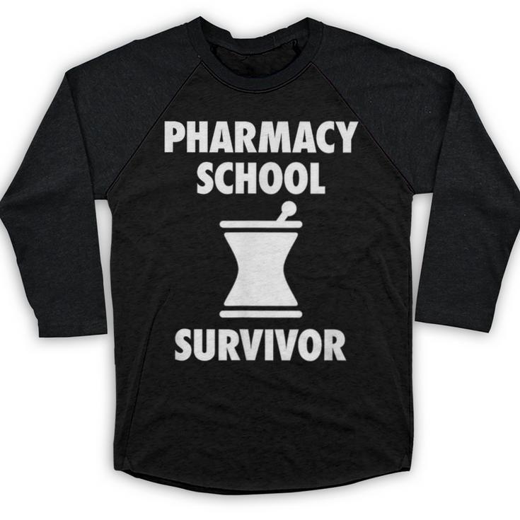 Pharmacy School Survivor PharmD Graduation T-Shirt Baseball Raglan Shirt