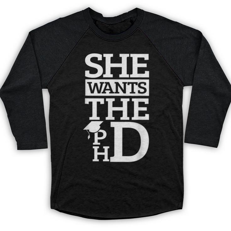 PhD Doctorate Husband Boyfriend PhD Graduation Baseball Raglan Shirt