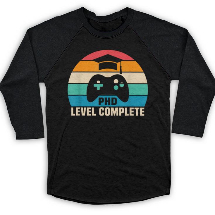 PhD Level Complete Graduation Doctorate In Philosophy Baseball Raglan Shirt
