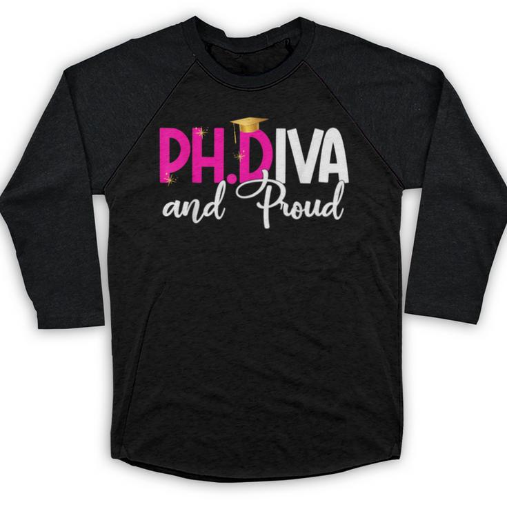 PhDiva Graduation Doctorate Student Graduate Baseball Raglan Shirt