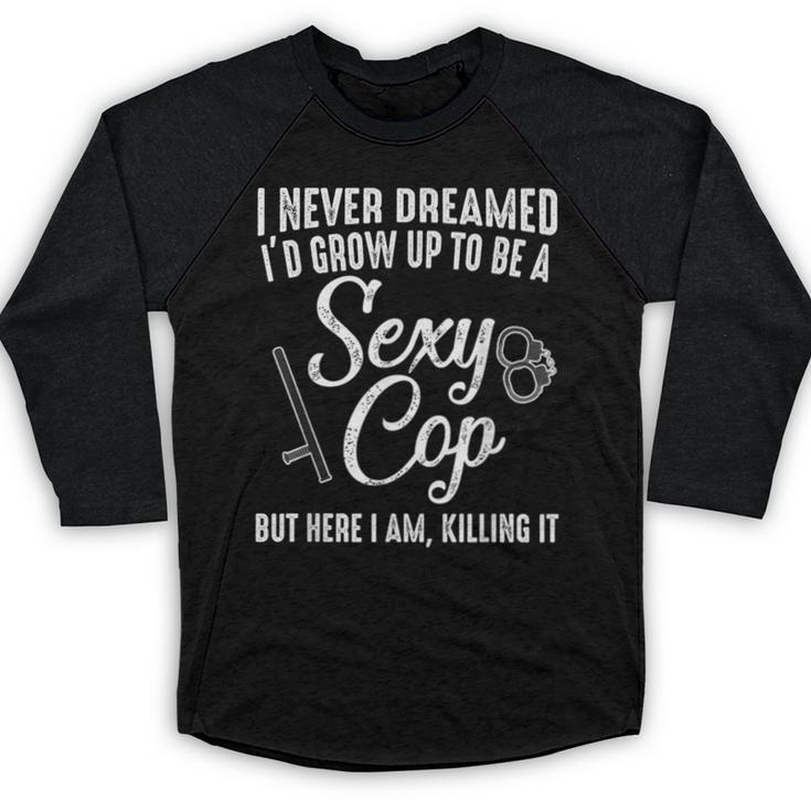 Police Officer Police Graduation Cop Birthday Baseball Raglan Shirt