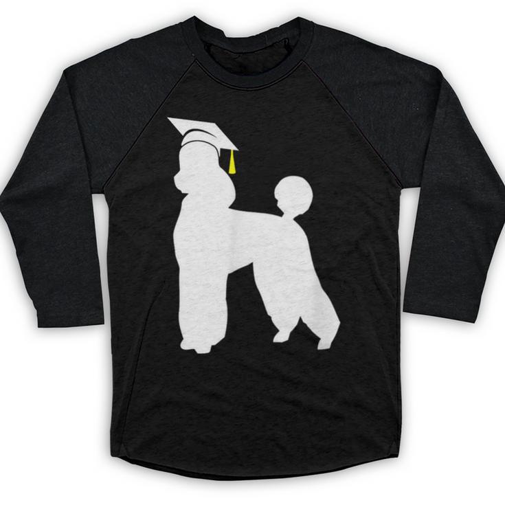 Poodle Graduation Dog Graduate Baseball Raglan Shirt