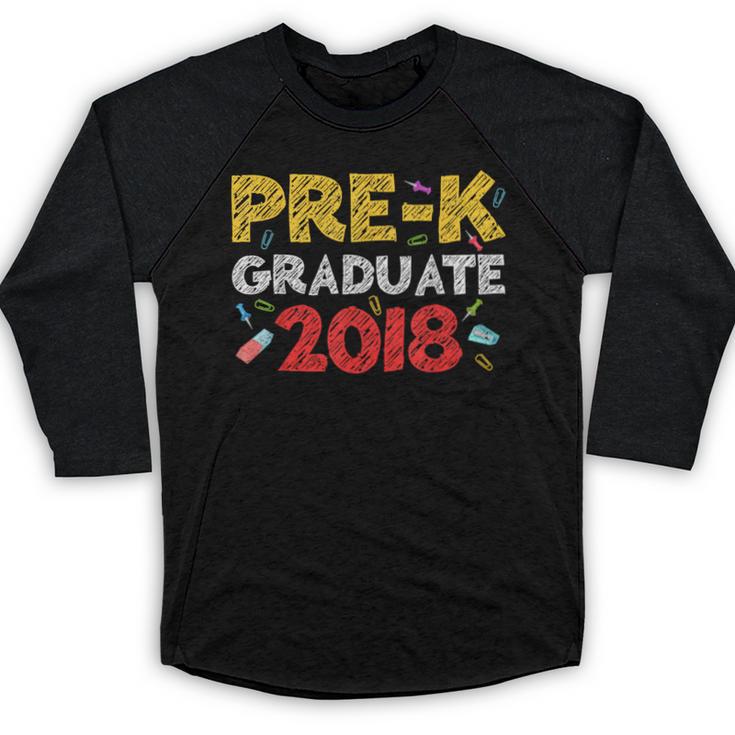 Pre-K Graduate Grad 2018 Graduation Shirt Baseball Raglan Shirt