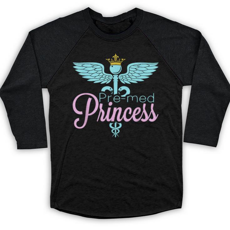 Pre-Med Women Pre Med Princess Graduation Baseball Raglan Shirt
