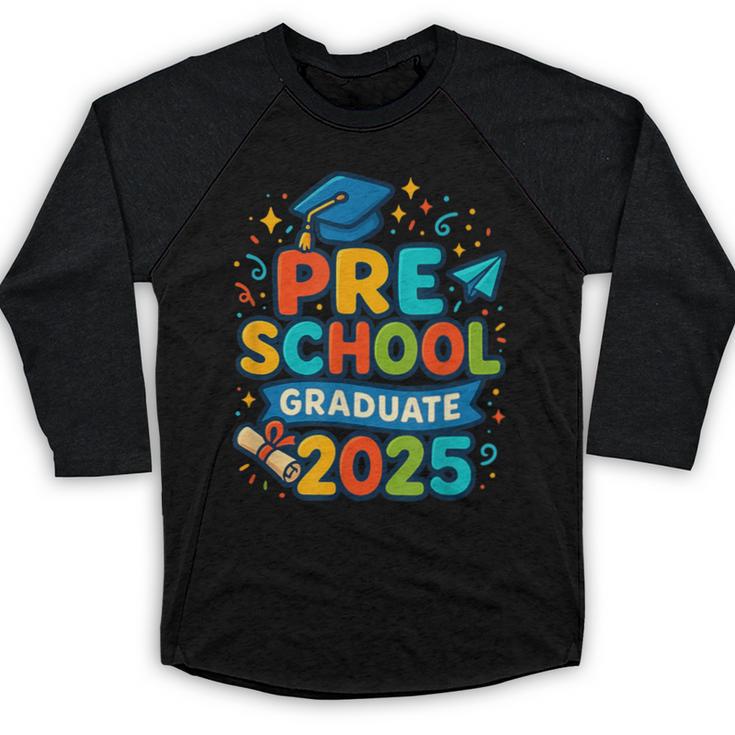 Preschool Graduation 2025 Pre-k Graduate Kids Boys Girls Baseball Raglan Shirt