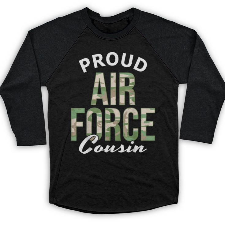 Proud Air Force Cousin Deployment Homecoming Graduation Baseball Raglan Shirt