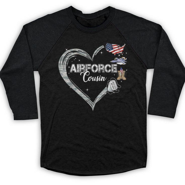 Proud Air Force Cousin Air Force Graduation Cousin USAF Baseball Raglan Shirt