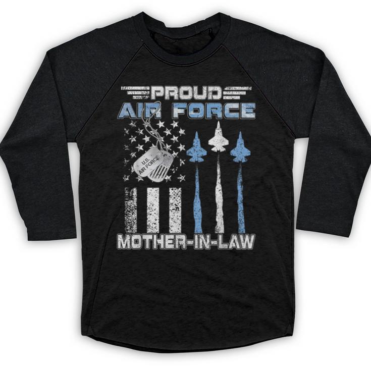 Proud Air Force Mother-In-Law US Air Force Graduation Baseball Raglan Shirt