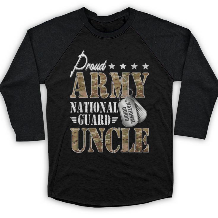 Proud Army National Guard Uncle National Guard Graduation Baseball Raglan Shirt