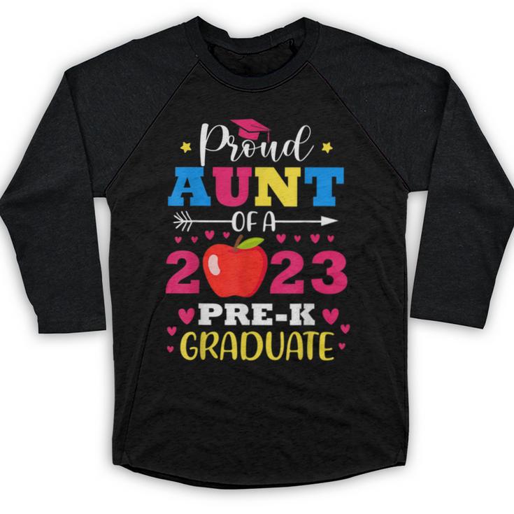 Proud Aunt Of 2023 Pre-K Graduate Senior Graduation Matching Baseball Raglan Shirt