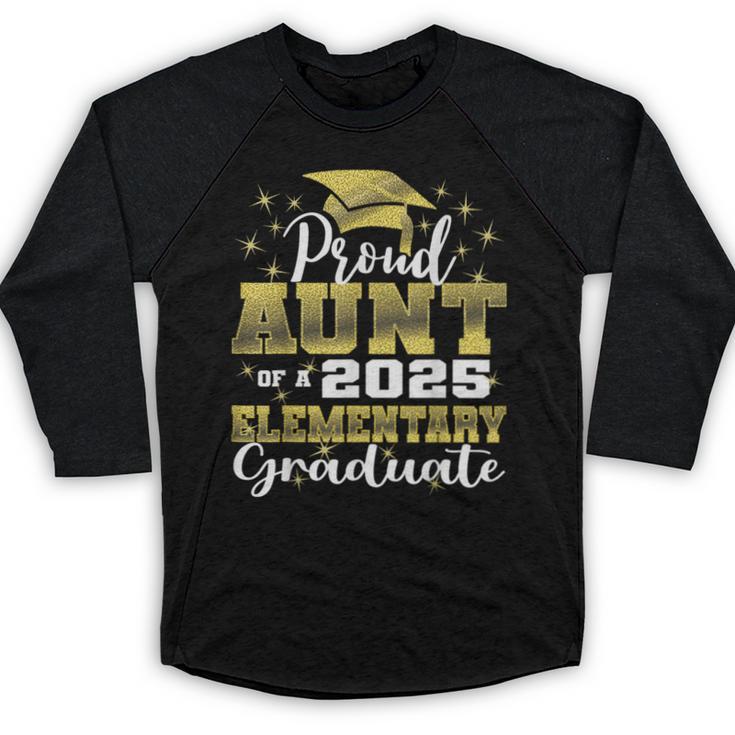 Proud Aunt Of 5th Grade Graduate 2025 Elementary Graduation Baseball Raglan Shirt
