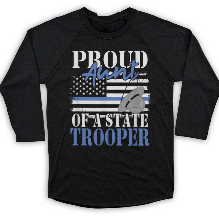 Proud Aunt Of a State Trooper Police Officer Graduation Baseball Raglan Shirt