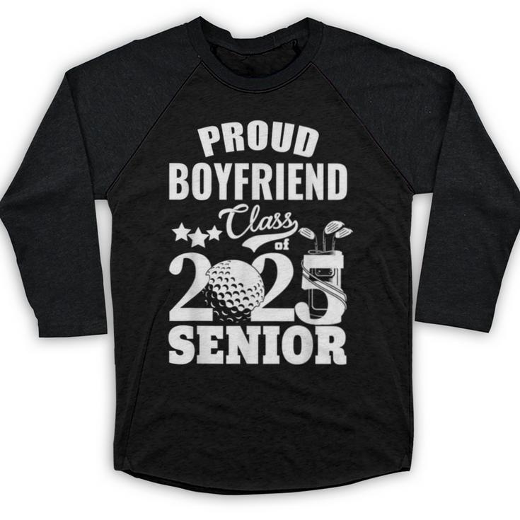 Proud Boyfriend Class Of 2025 Graduation Senior 2025 Golf Baseball Raglan Shirt