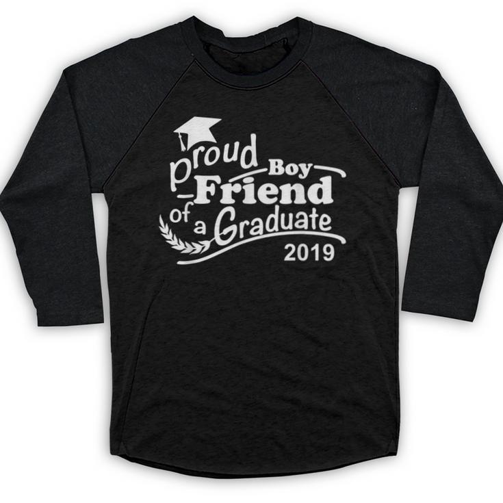 Proud Boyfriend Of A Graduate 2019 Family Graduation Shirts Baseball Raglan Shirt