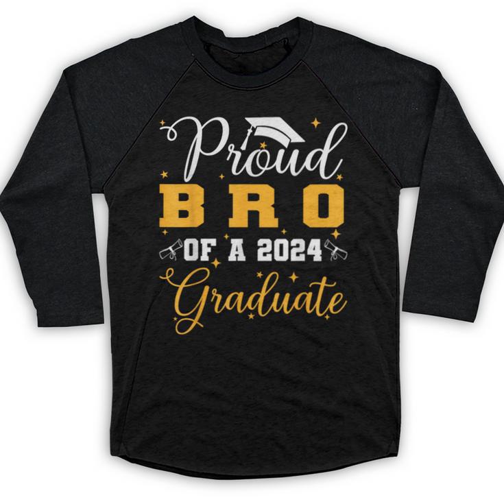 Proud Bro Of A Class Of 2024 Graduate Senior Graduation Baseball Raglan Shirt