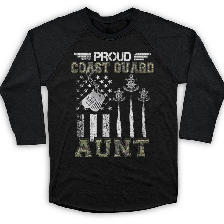 Proud Coast Guard Aunt US Coast Guard Graduation Aunt Baseball Raglan Shirt