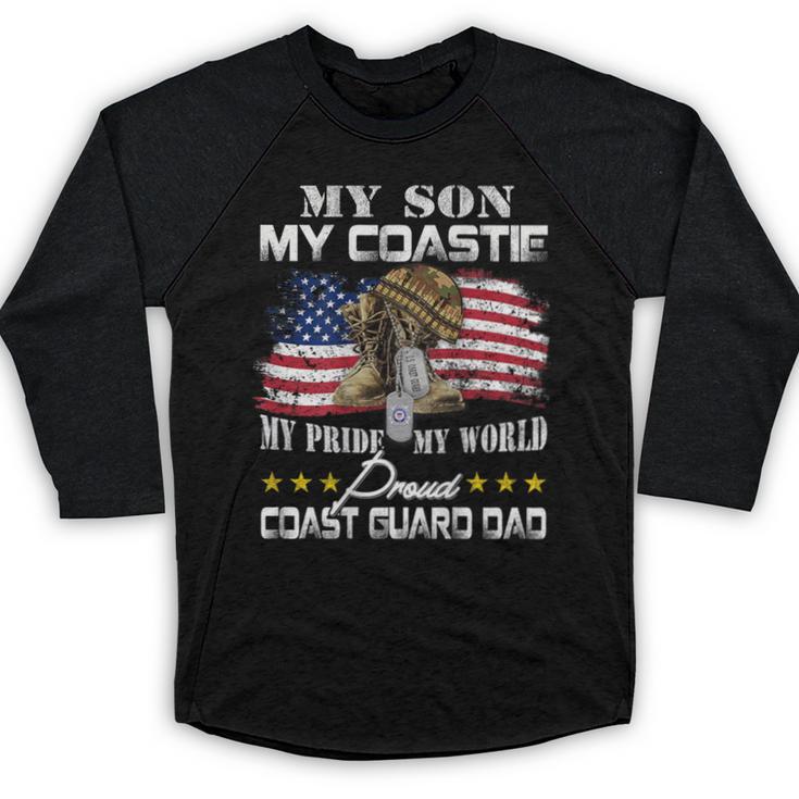 Proud Coast Guard Dad Coast Guard Graduation Dad Baseball Raglan Shirt