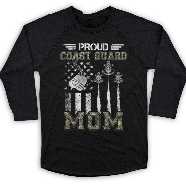 Proud Coast Guard Mom US Coast Guard Graduation Mom Baseball Raglan Shirt