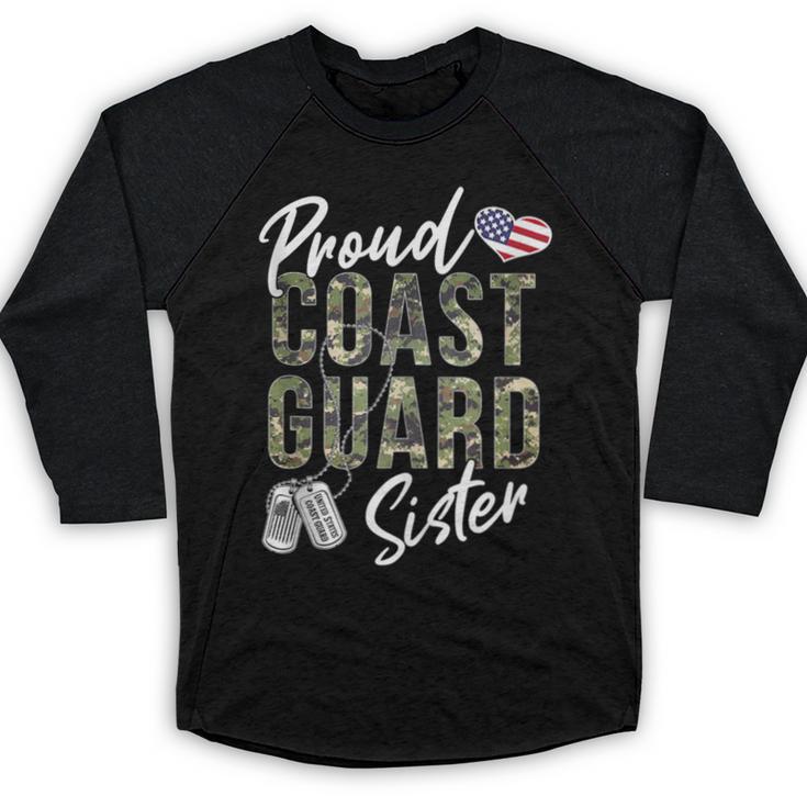 Proud Coast Guard Sister US Coast Guard Graduation Sister Baseball Raglan Shirt