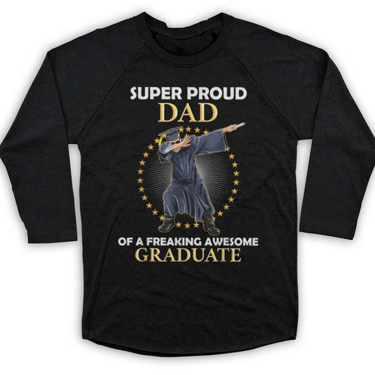 Proud Dad Of 2018 Graduate Dabbing Graduation Senior Shirt Baseball Raglan Shirt