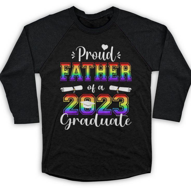 Proud Father Of 2023 Graduate Class 2023 Graduation Family Baseball Raglan Shirt