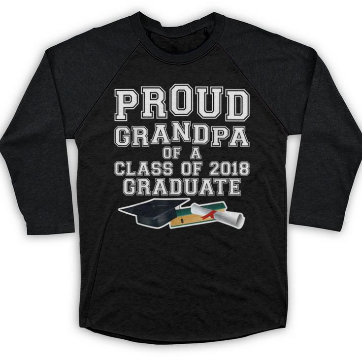 Proud Grandfather Graduation Grandpa Of Grad 2018 Shirt Baseball Raglan Shirt