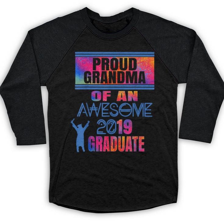 Proud Grandma Of A 2019 Graduate Senior Class Graduation Baseball Raglan Shirt