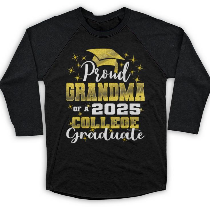 Proud Grandma Of 2025 College Graduate Family 24 Graduation Baseball Raglan Shirt