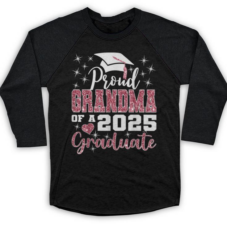 Proud Grandma Of 2025 College Graduate Family Graduation Baseball Raglan Shirt