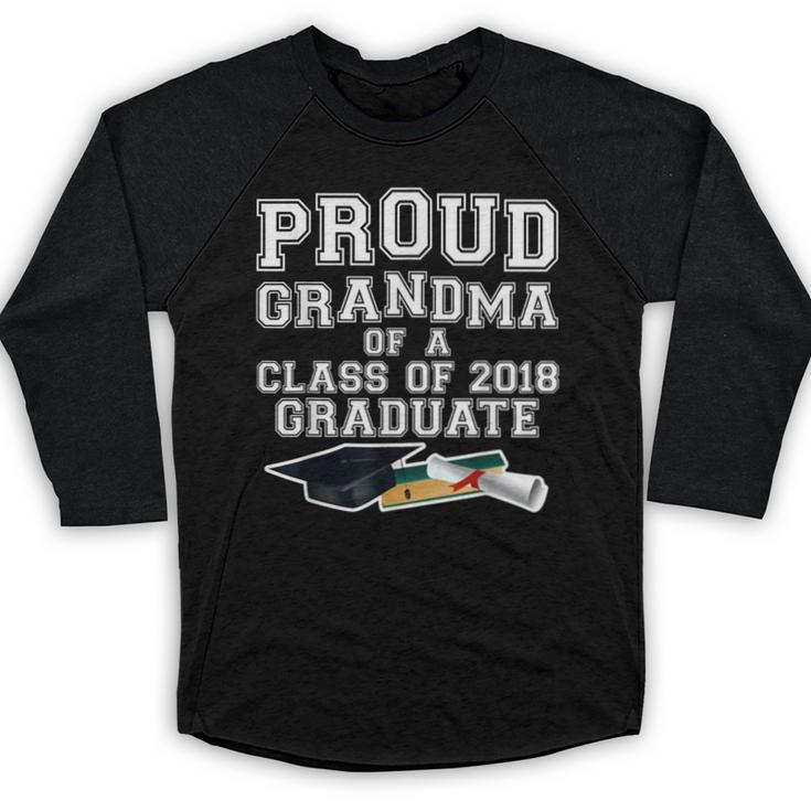 Proud Grandma Graduation Class Of 2018 Graduate Baseball Raglan Shirt