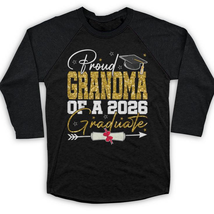 Proud Grandma Of Senior 2026 Graduate Family Graduation 2026 Baseball Raglan Shirt