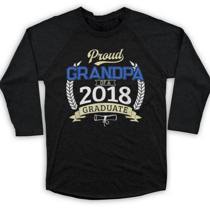 Proud Grandpa Of 2018 Senior Shirt Graduation Grad Baseball Raglan Shirt