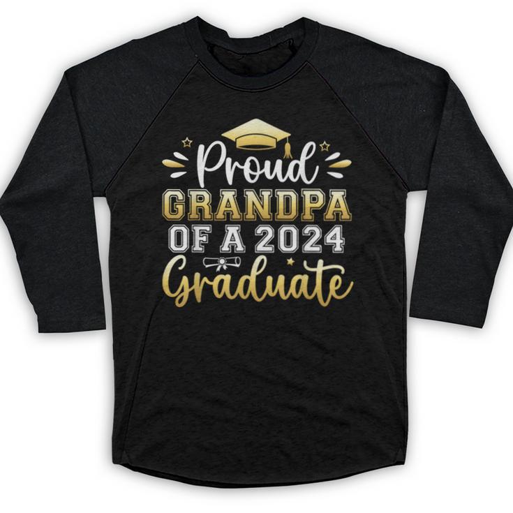 Proud Grandpa Of a 2024 Graduate Senior Graduation Men Baseball Raglan Shirt