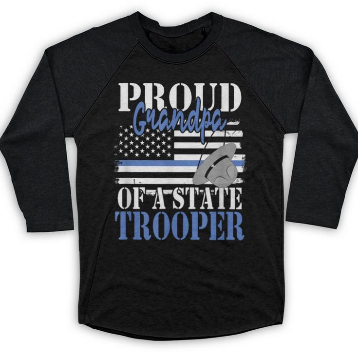 Proud Grandpa Of a State Trooper Police Officer Graduation Baseball Raglan Shirt