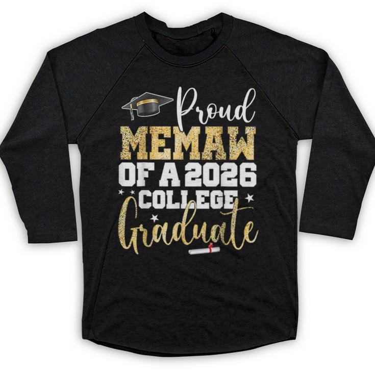 Proud Memaw Of 2026 Graduate College Graduation Baseball Raglan Shirt